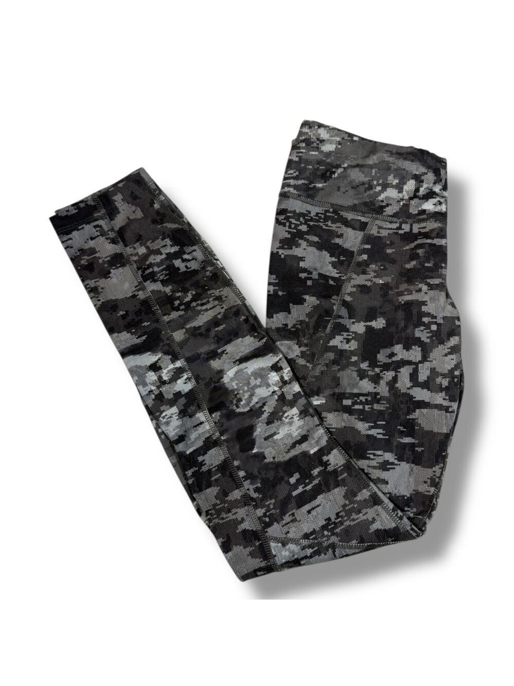 The North Face Women’s Digital Camo Full Length Leggings Black Gray Size Medium